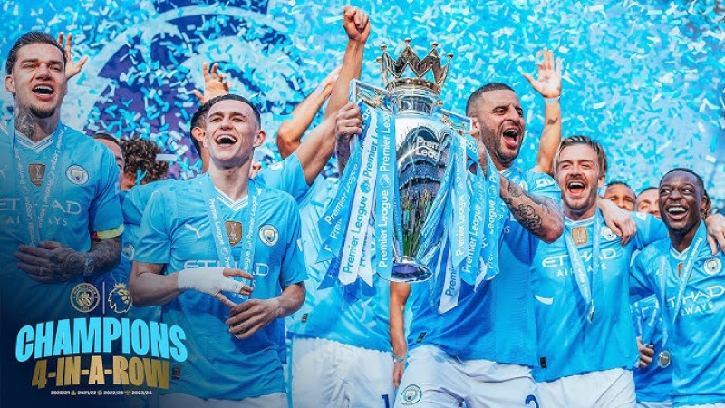 Manchester City remporte un quatrième titre consécutif en Premier League