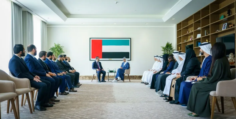 عبدالله بن زايد يستقبل الشيباني.. ويؤكد موقف دولة الإمارات