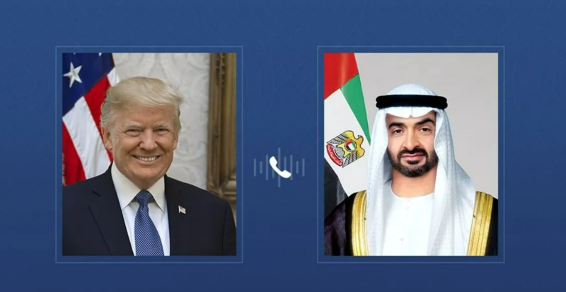 محمد بن زايد يبحث مع ترامب هدنة غزة والاستقرار الإقليمي