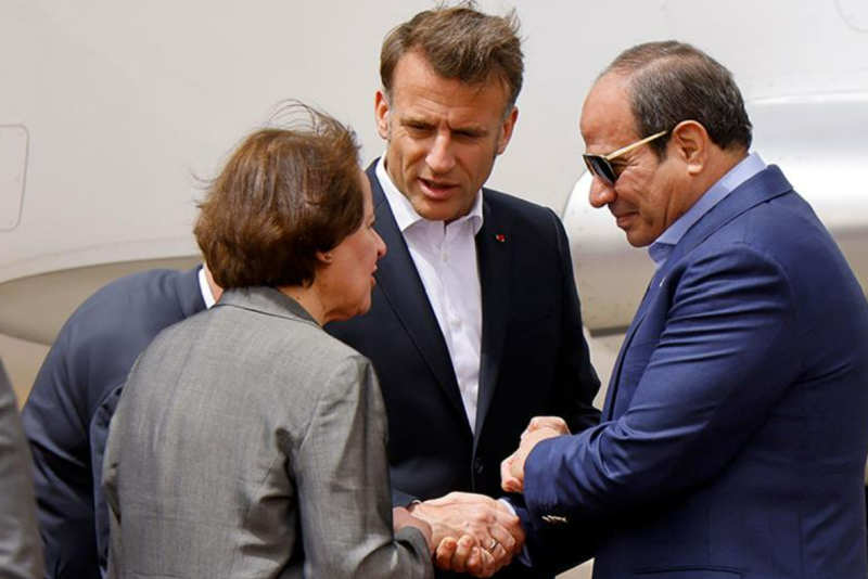 El-Sisi, Macron visit Arish on Egypt-Gaza border