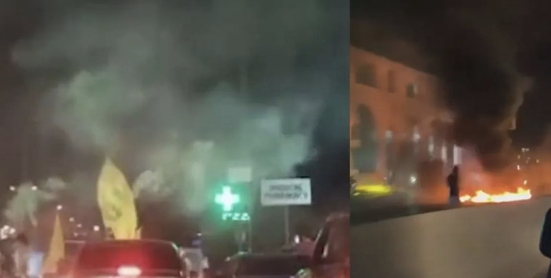 مناصرون لحزب الله يقطعون طرقا في مناطق لبنانية