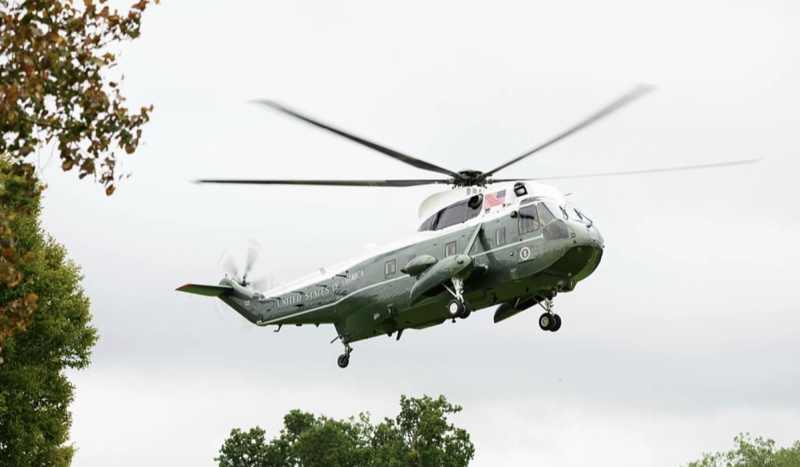 Man charged with aiming laser pointer at Marine One helicopter with Trump aboard