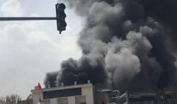 فيديو.. حريق كبير بمحيط مستشفى القائم في مدينة مشهد