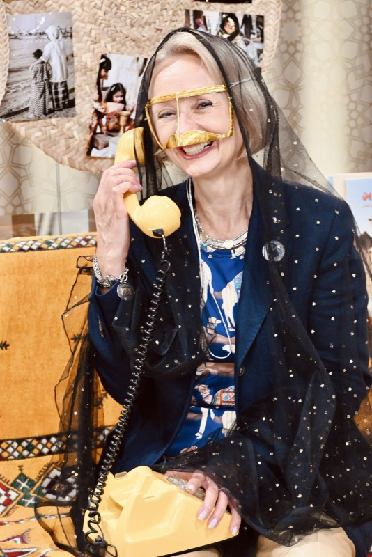 US Ambassador to UAE Embraces Emirati Culture with Borqaa at Al Dhafra Camel Beauty Queen Festival