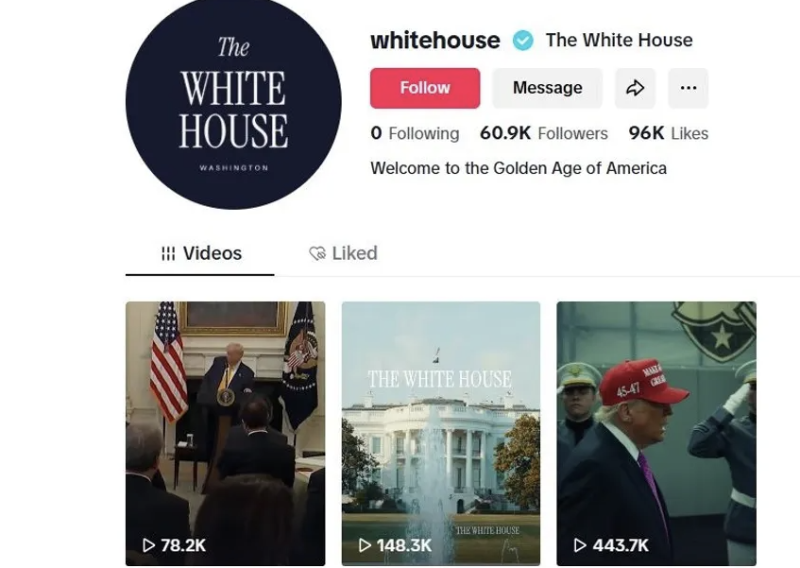 White House starts TikTok account as platform in US legal limbo