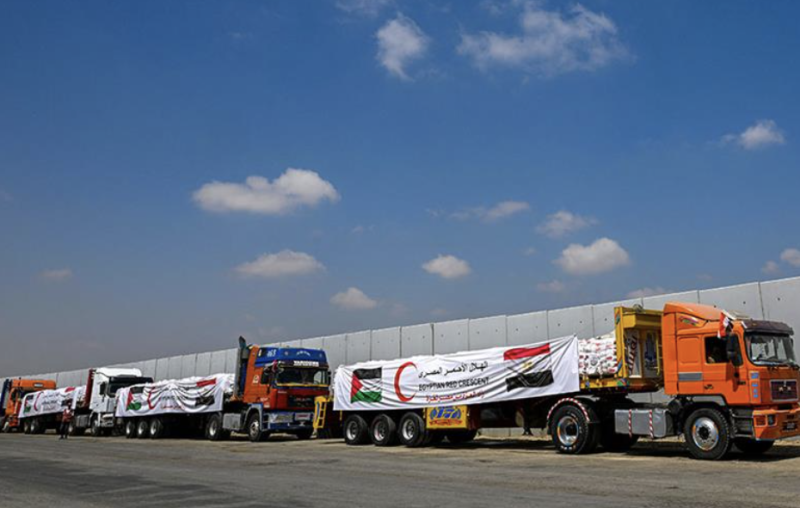19th Egyptian aid convoy heads to Gaza