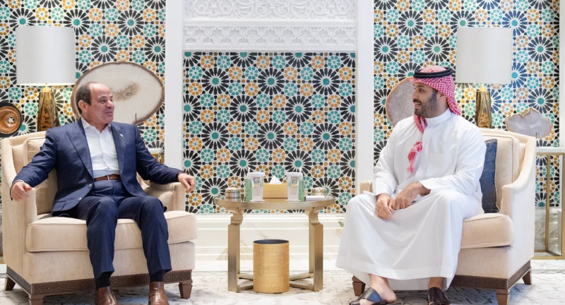 محمد بن سلمان والسيسي يرفضان أي محاولة لتهجير الفلسطينيين