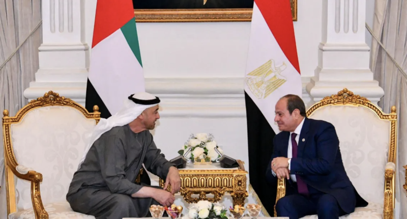 محمد بن زايد يصل مصر في زيارة أخوية