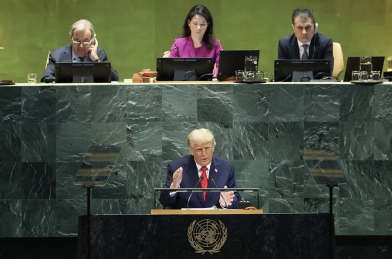Trump attacks UN and Europe in blistering comeback