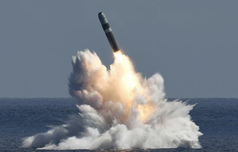 US Navy tests four Trident II D5 missiles from Ohio-class sub off Florida coast