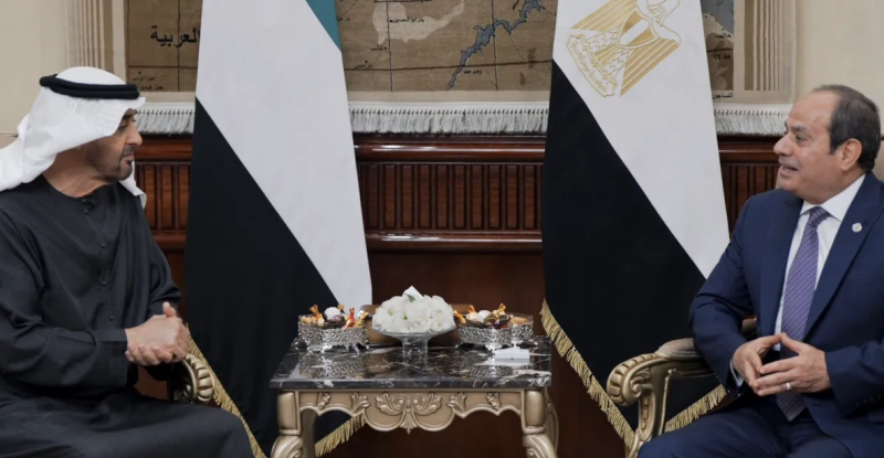 محمد بن زايد والسيسي يرحبان بمبادرة ترامب لوقف حرب غزة